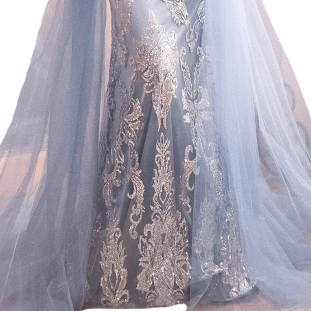 Ladivine J858 Prom Dress Smoky Blue Size 12_5